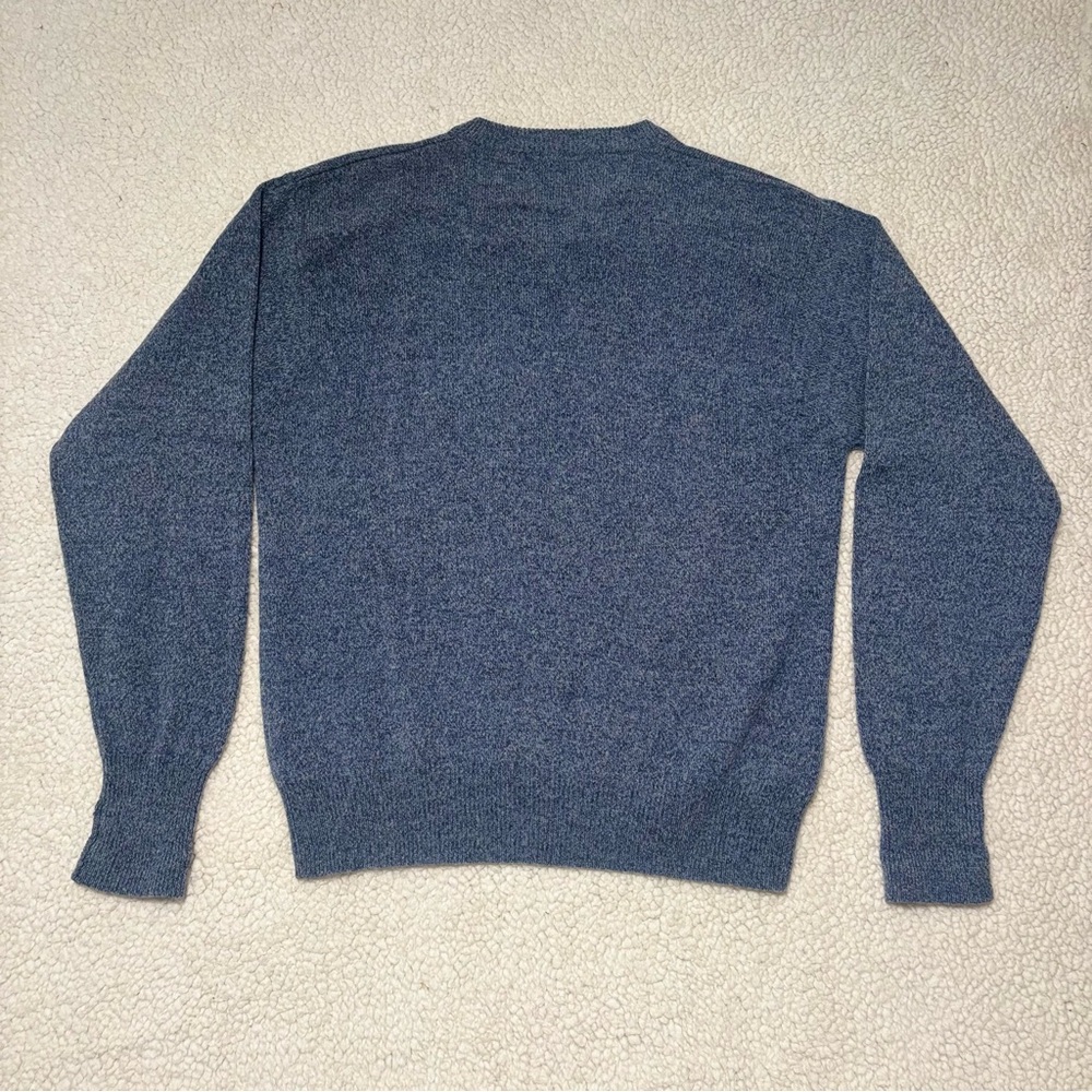 Pendleton 100% Lambswool Sweater Blue Heather Med… - image 3